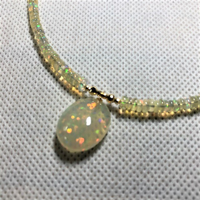 【ふるさと納税】＜ 甲府ジュエリー ＞ ネックレス ペンダント レディース ジュエリー アクセサリー オパール 上品 ギフト プレゼント K18 箱ケース付 鑑別書付 保証書付 k198-007 サムネイル2