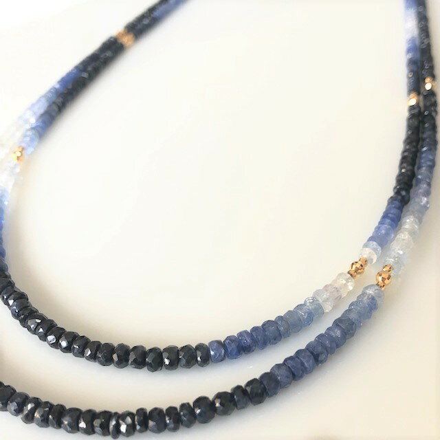 【ふるさと納税】＜ 甲府ジュエリー ＞ ネックレス ペンダント レディース ジュエリー アクセサリー サファイア グラデーション 2WAY ロング ギフト プレゼント 箱ケース付 鑑別書付 保証書付 k198-010 サムネイル2