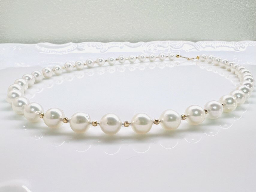 【ふるさと納税】＜ 甲府ジュエリー ＞ ネックレス ペンダント ジュエリー レディース アクセサリー アコヤ真珠 7mm〜6.5mm K18 ミラーボール 上品 華やか カジュアル フォーマル ギフト プレゼント 鑑別書付 保証書付 箱ケース付 k198-029 サムネイル3