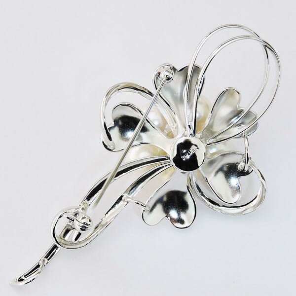 【ふるさと納税】＜ 甲府ジュエリー ＞ ブローチ アコヤ あこや 本真珠 パール コサージュ レディース ジュエリー アクセサリー シルバー ギフト プレゼント 専用ケース付 刻印有 保証書付 k203-009 サムネイル2