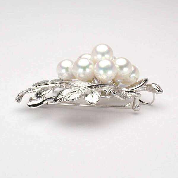 【ふるさと納税】＜ 甲府ジュエリー ＞ ブローチ アコヤ あこや 本真珠 パール コサージュ 植物モチーフ レディース ジュエリー アクセサリー シルバー ギフト プレゼント 専用ケース付 刻印有 保証書付 k203-012 サムネイル2