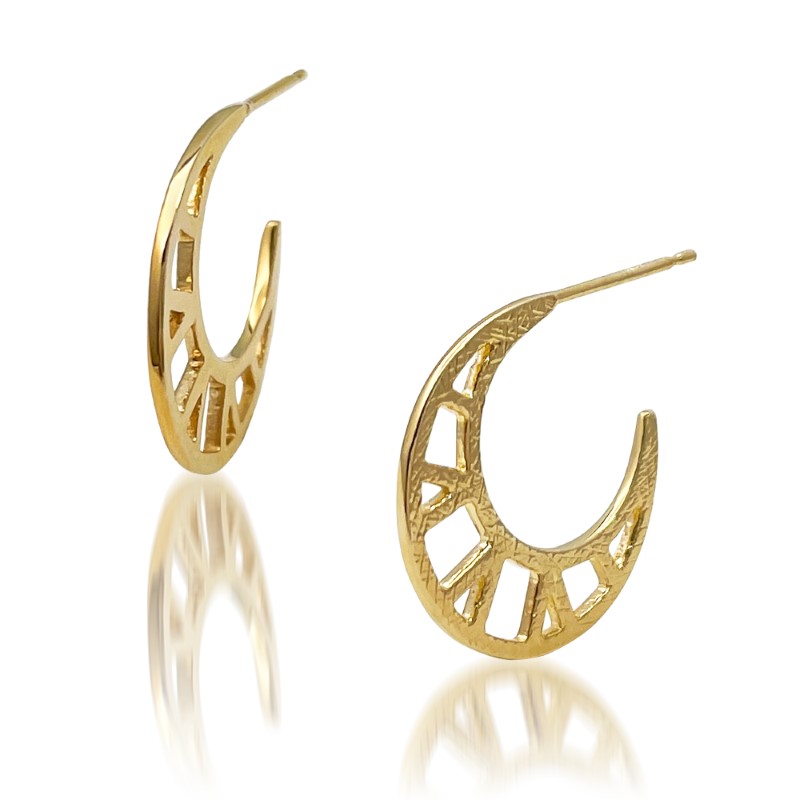 【ふるさと納税】＜ 甲府ジュエリー ＞ ピアス ジュエリー レディース アクセサリー K10 イエローゴールド フープ調 リバーシブル カジュアル nocon ギフト プレゼント ジュエリーケース付 専用紙袋付 保証書付 k216-138 サムネイル2