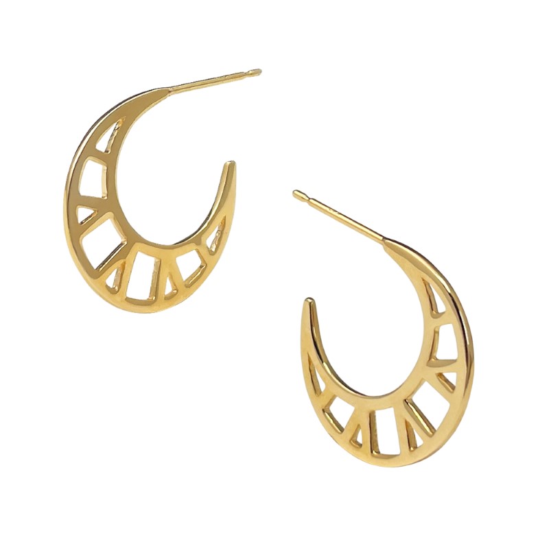 【ふるさと納税】＜ 甲府ジュエリー ＞ ピアス ジュエリー レディース アクセサリー K10 イエローゴールド フープ調 リバーシブル カジュアル nocon ギフト プレゼント ジュエリーケース付 専用紙袋付 保証書付 k216-138 サムネイル3