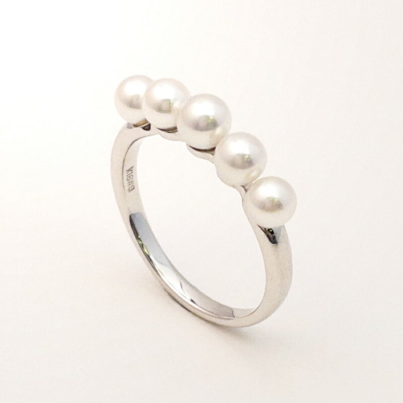 【ふるさと納税】＜ 甲府ジュエリー ＞ リング ジュエリー アクセサリー レディース アコヤ真珠 パール ホワイトゴールド 18金 フォーマル ギフト プレゼント 贈り物 ラッピング 母の日 ジュエリーケース付 鑑別書付 保証書付 k216-001 サムネイル2