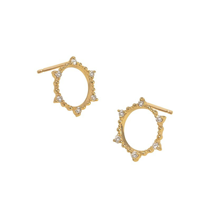 【ふるさと納税】＜ 甲府ジュエリー ＞ ピアス レディース ジュエリー アクセサリー おしゃれ ダイヤモンド 0.06ct K10 イエローゴールド YG nocon 普段使い ギフト プレゼント ジュエリーケース付 保証書付 k216-022 サムネイル3