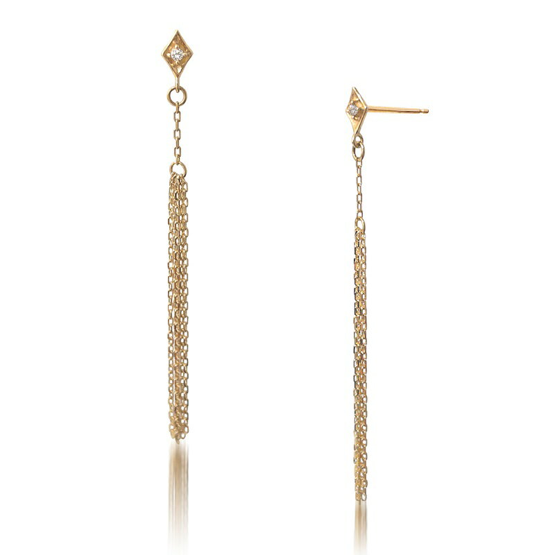 【ふるさと納税】＜ 甲府ジュエリー ＞ ピアス レディース ジュエリー アクセサリー ダイヤモンド 0.016ct K10 イエローゴールド YG nocon おしゃれ 普段使い ギフト プレゼント ジュエリーケース付 保証書付 k216-032 サムネイル2