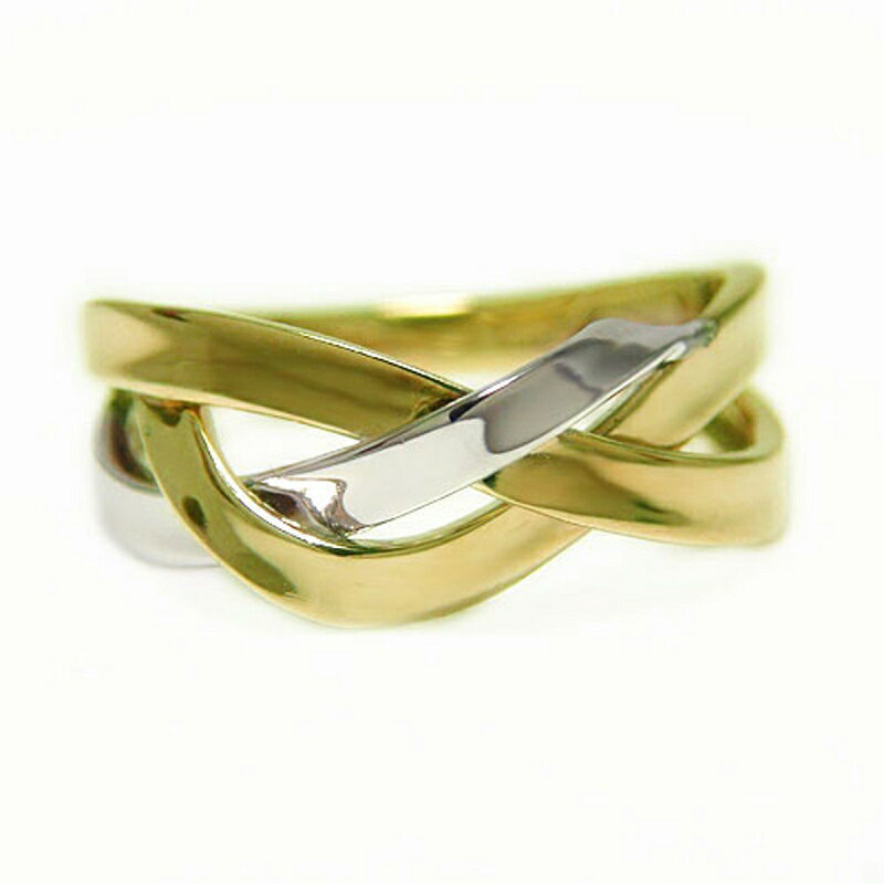 【ふるさと納税】＜ 甲府ジュエリー ＞ リング 指輪 ジュエリー レディース アクセサリー K18 イエローゴールド プラチナ PT900 2色 コンビ 地金 デザイン ギフト プレゼント 保証書付 専用ケース付 k201-022 サムネイル3