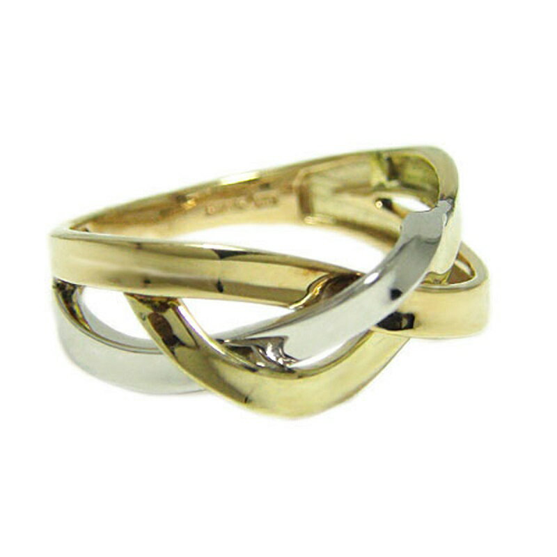 【ふるさと納税】＜ 甲府ジュエリー ＞ リング 指輪 ジュエリー レディース アクセサリー K18 イエローゴールド プラチナ PT900 2色 コンビ 地金 デザイン ギフト プレゼント 保証書付 専用ケース付 k201-022 サムネイル2