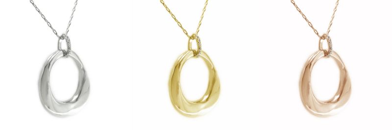 【ふるさと納税】＜ 甲府ジュエリー ＞ ペンダント ネックレス ジュエリー レディース アクセサリー 天然 ダイヤモンド 0.05ct 選べる 地金 プラチナ イエローゴールド ピンクゴールド ラウンドフォルム 揺れる ギフト プレゼント ケース付 鑑別書付 保証書付 k201-291 サムネイル2