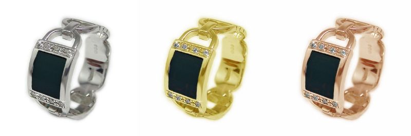 【ふるさと納税】 リング 指輪 ジュエリー レディース アクセサリー 天然 ダイヤモンド 0.08ct オニキス 選べる地金 PT900 プラチナ K18 イエローゴールド ピンクゴールド 魔除け 漆黒 ヒーリングストーン 幅広 重厚 ギフト プレゼント ケース付 保証書付 k201-309 サムネイル2