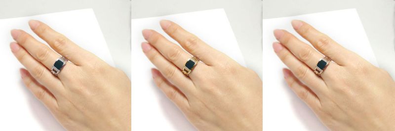 【ふるさと納税】 リング 指輪 ジュエリー レディース アクセサリー 天然 ダイヤモンド 0.08ct オニキス 選べる地金 PT900 プラチナ K18 イエローゴールド ピンクゴールド 魔除け 漆黒 ヒーリングストーン 幅広 重厚 ギフト プレゼント ケース付 保証書付 k201-309 サムネイル3