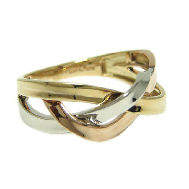 【ふるさと納税】＜ 甲府ジュエリー ＞ リング 指輪 ジュエリー レディース アクセサリー プラチナ PT900 K18 イエローゴールド ピンクゴールド 3カラー 地金 編み込み デザイン ギフト プレゼント 保証書付 専用ケース付 k201-369 サムネイル3