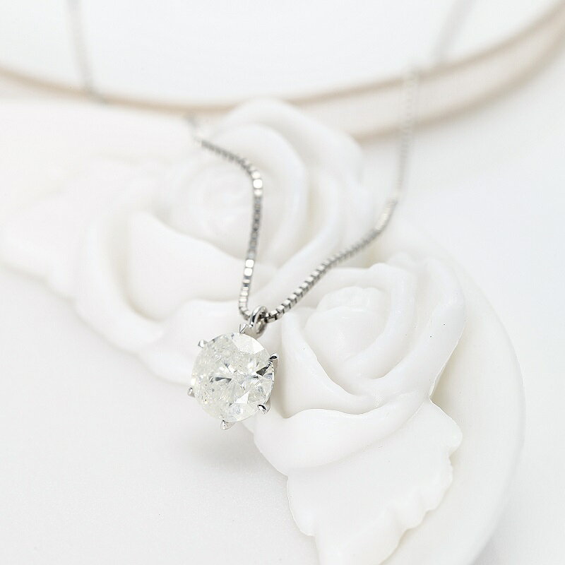 【ふるさと納税】＜ 甲府ジュエリー ＞ ネックレス ペンダント ジュエリー レディース アクセサリー ダイヤモンド 1ct 1粒 天然 6本爪 プラチナ PT900 PT850 Deliciae ギフト プレゼント ケース付 バッグ付 鑑別書付 保証書付 k137-069 サムネイル2