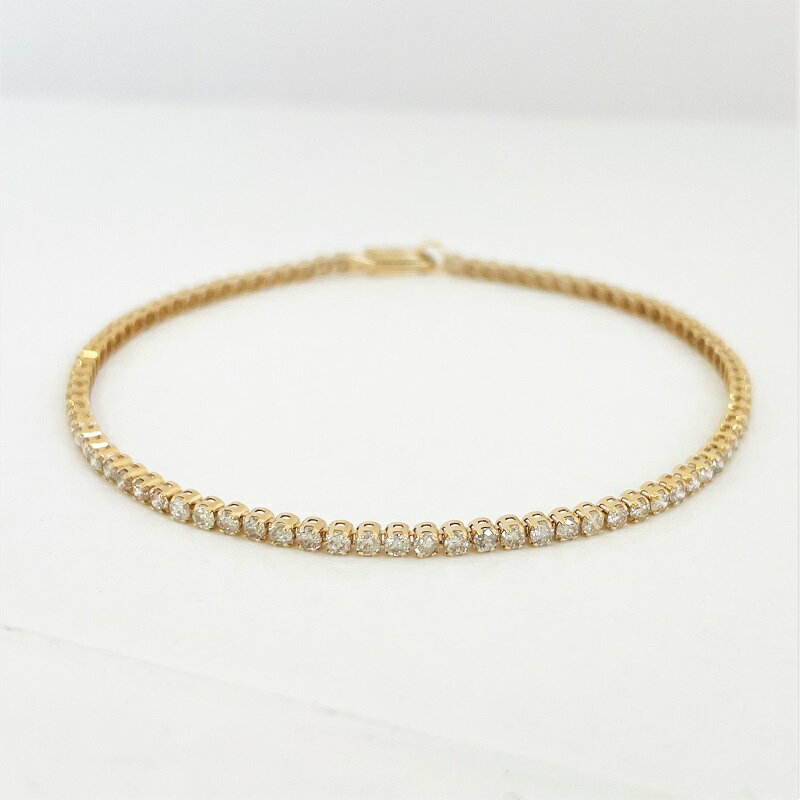 【ふるさと納税】＜ 甲府ジュエリー ＞ ブレスレット ジュエリー レディース アクセサリー ダイヤモンド K18 イエローゴールド Deliciae 17cm〜19cm ギフト プレゼント 誕生日 記念日 ケース付 バッグ付 鑑別書付 保証書付 k137-076 サムネイル2