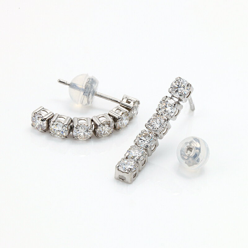【ふるさと納税】 ピアス ジュエリー レディース アクセサリー 天然 ダイヤモンド 計1.0ctUP プラチナ PT900 Deliciae ラインピアス 揺れる エレガント カジュアル フォーマル 贈り物 記念日 ギフト プレゼント ケース付 バッグ付 鑑別書付 保証書付 k137-134 サムネイル3