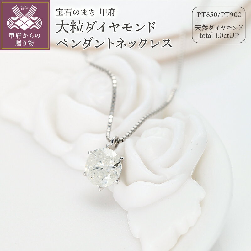 ＜ 甲府ジュエリー ＞ ネックレス ペンダント ジュエリー レディース アクセサリー ダイヤモンド 1ct 1粒 天然 6本爪 プラチナ PT900 PT850 Deliciae ギフト プレゼント ケース付 バッグ付 鑑別書付 保証書付 k137-069