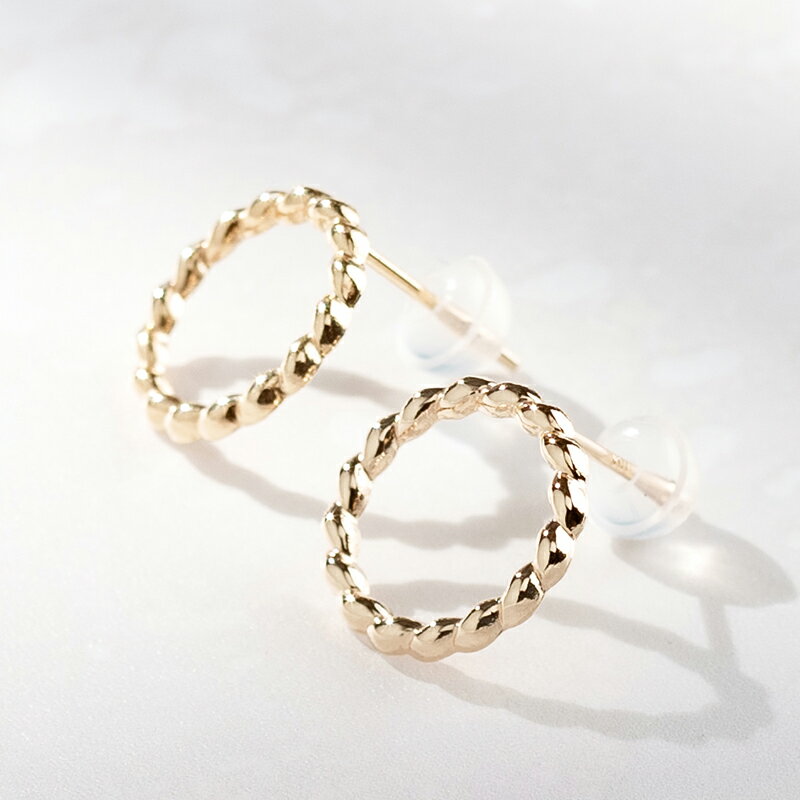 【ふるさと納税】＜ 甲府ジュエリー ＞ 【即納】 ピアス ジュエリー レディース アクセサリー K10 イエローゴールド サークルピアス ギフト プレゼント ジュエリーケース付 保証書付 k228-111 サムネイル3