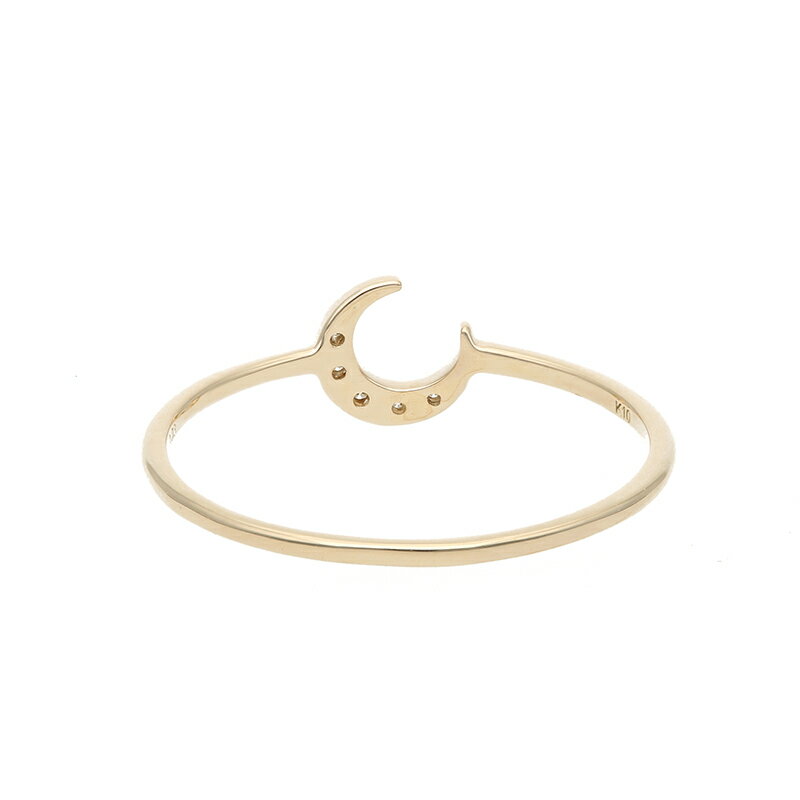 【ふるさと納税】＜ 甲府ジュエリー ＞ リング 指輪 ジュエリー レディース アクセサリー ダイヤモンド 0.03ct K10 イエローゴールド 三日月 モチーフ レイヤード シンプル ギフト プレゼント ジュエリーケース付 保証書付 k228-114 サムネイル3