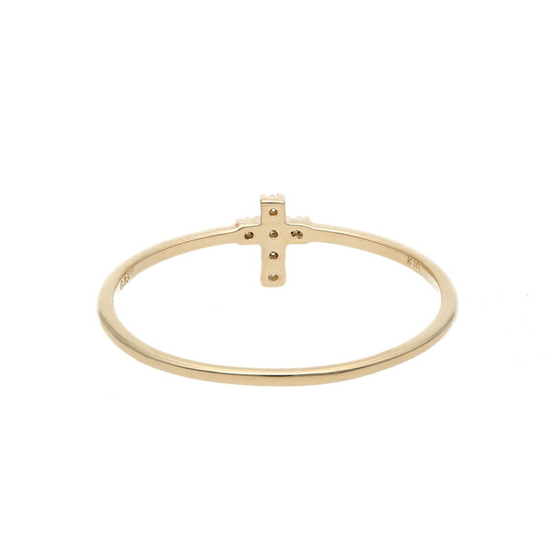 【ふるさと納税】＜ 甲府ジュエリー ＞ リング 指輪 ジュエリー レディース アクセサリー ダイヤモンド 0.03ct K10 イエローゴールド クロス モチーフ レイヤード シンプル ギフト プレゼント ジュエリーケース付 保証書付 k228-115 サムネイル3