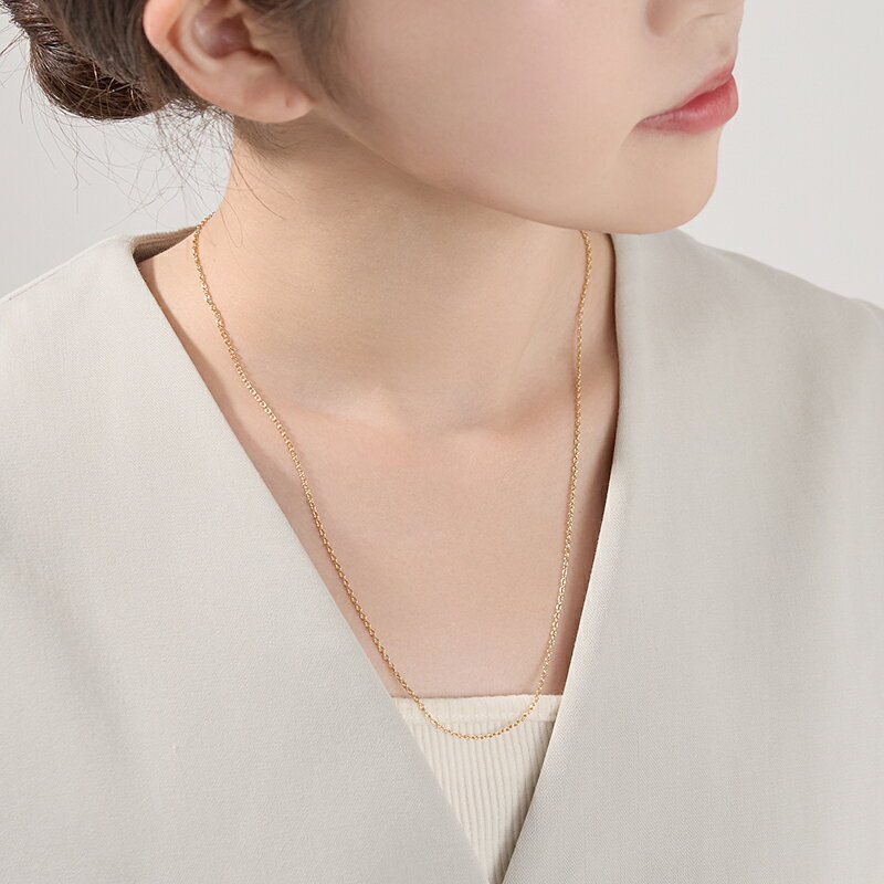 【ふるさと納税】＜ 甲府ジュエリー ＞ ネックレス ジュエリー レディース アクセサリー SV925 シルバー チェーン 50cm イエローゴールド コーティング シンプル ラグジュアリー カジュアル ギフト プレゼント ジュエリーケース付 保証書付 k228-121 サムネイル3