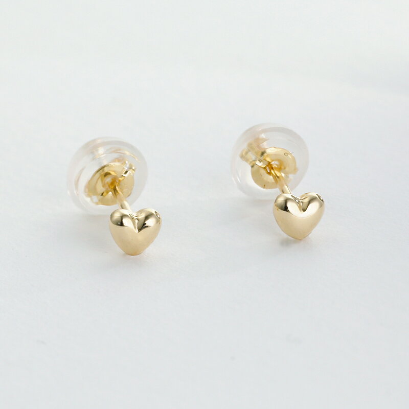 【ふるさと納税】＜ 甲府ジュエリー ＞ ピアス ジュエリー レディース アクセサリー K18 イエローゴールド ハート ミニマル 上品 シンプル 軽い ギフト プレゼント ジュエリーケース付 保証書付 k228-122 サムネイル2
