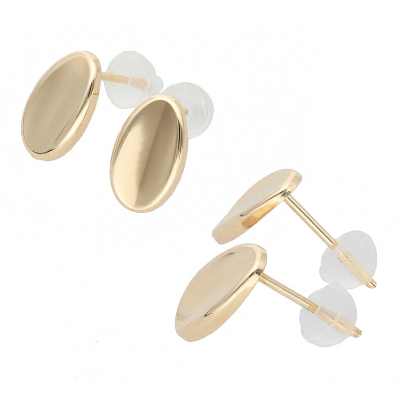 【ふるさと納税】＜ 甲府ジュエリー ＞ 即納 ピアス ジュエリー レディース アクセサリー K10 オーバル シンプル スタイリッシュ ギフト プレゼント ジュエリーケース付 保証書付 k228-096 サムネイル3