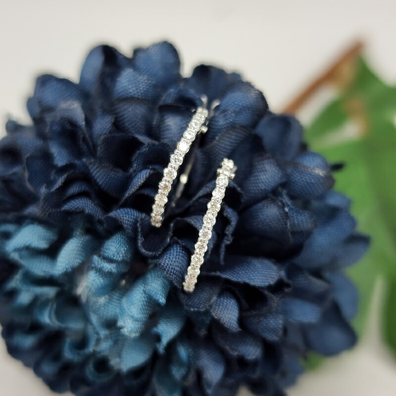 【ふるさと納税】＜ 甲府ジュエリー ＞ ピアス レディース ジュエリー アクセサリー ダイヤモンド 天然 計0.16ct 選べる地金 K18 イエローゴールド YG プラチナ エタニティ シンプル フープ 大人 おしゃれ ギフト プレゼント ジュエリーケース付 保証書付 k206-017 サムネイル3