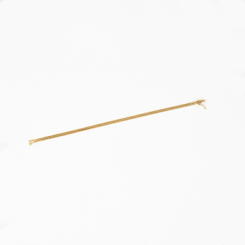 【ふるさと納税】＜ 甲府ジュエリー ＞ ブレスレット レディース メンズ ジュエリー アクセサリー K18 喜平 イエローゴールド 12面トリプルカット 16cm 造幣局検定刻印入 キヘイ チェーン 中折れ金具 シンプル ギフト プレゼント ジュエリーケース付 保証書付 k206-021 サムネイル2