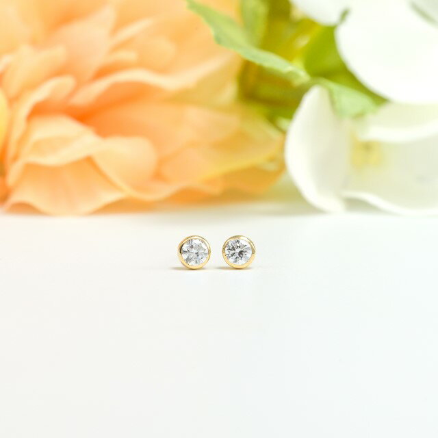 【ふるさと納税】＜ 甲府ジュエリー ＞ ピアス レディース ジュエリー アクセサリー 選べる地金 プラチナ pt900 K18 イエローゴールド ダイヤモンド Dカラー 0.24ctUP フクリン ギフト プレゼント ジュエリーケース付 鑑定書付 保証書付 k206-012 サムネイル3