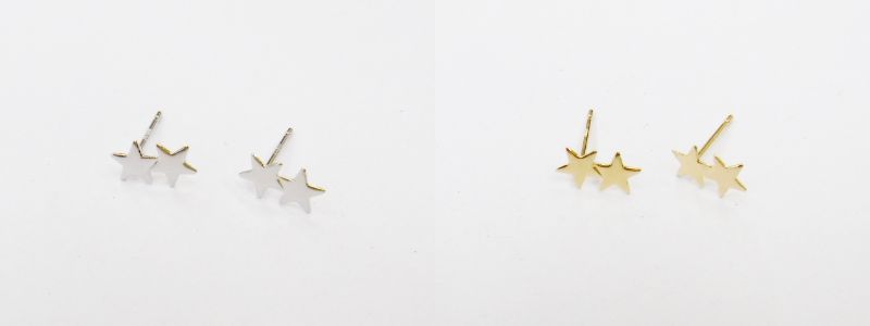 【ふるさと納税】＜ 甲府ジュエリー ＞ ピアス レディース ジュエリー アクセサリー pt900 プラチナ K18 イエローゴールド 星 ギフト プレゼント ジュエリーケース付 鑑別書付 保証書付 k123-011 サムネイル2