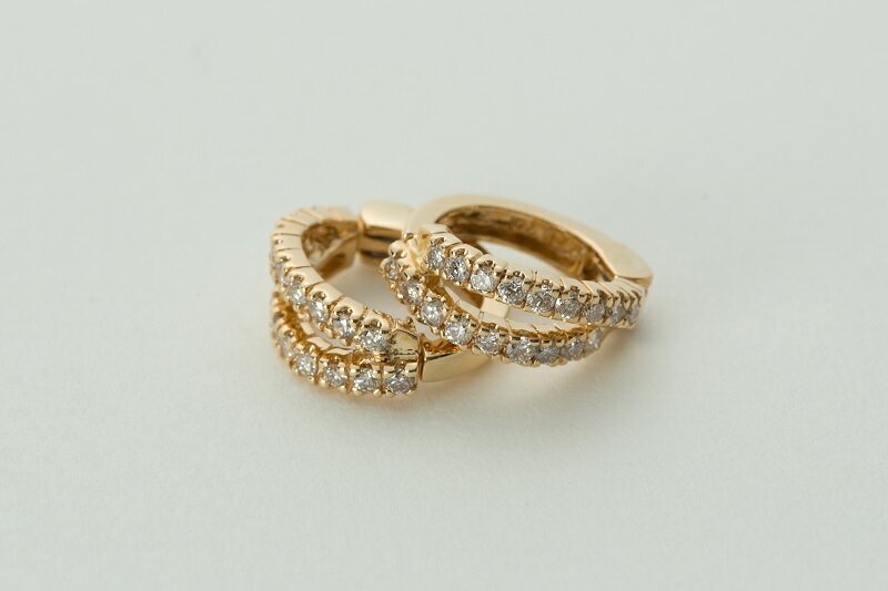 【ふるさと納税】＜ 甲府ジュエリー ＞ イヤリング ピアス ジュエリー レディース アクセサリー ダイヤモンド 0.40ct K18 YG 18金 イエローゴールド イヤーカフ ギフト プレゼント ジュエリーケース付 保証書付 k181-014 サムネイル2