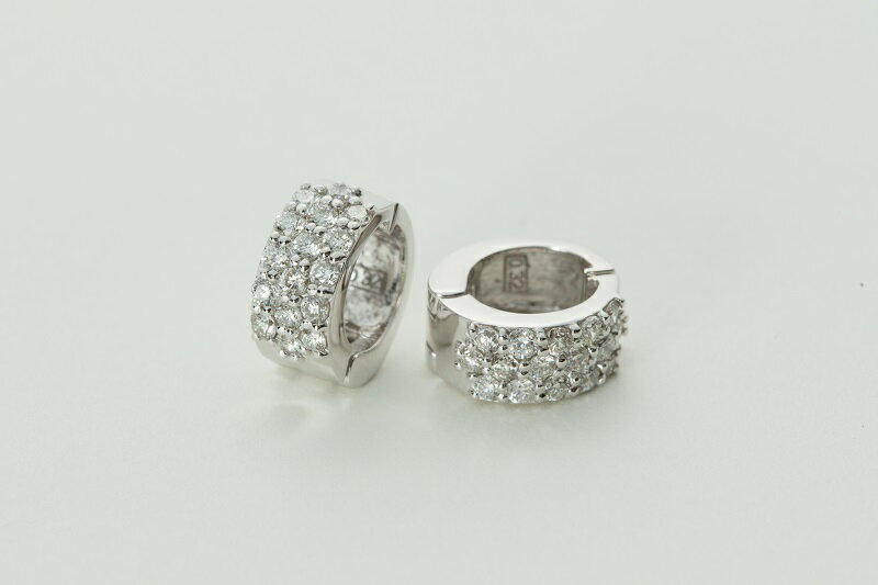【ふるさと納税】＜ 甲府ジュエリー ＞ イヤリング ピアス ジュエリー レディース アクセサリー ダイヤモンド 0.64ct K18 WG 18金 ホワイトゴールド イヤーカフ リバーシブル ギフト プレゼント ジュエリーケース付 保証書付 k181-017 サムネイル2