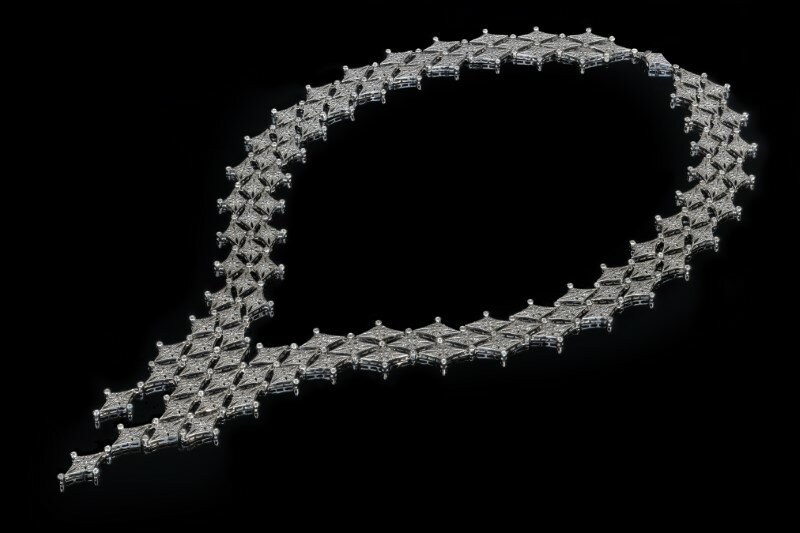 【ふるさと納税】＜ 甲府ジュエリー ＞ ペンダント ネックレス ジュエリー レディース アクセサリー ダイヤモンド 4.8ct プラチナ 天の川 ミルキーウェイ モチーフ ギフト プレゼント ジュエリーケース付 保証書付 k239-023 サムネイル2