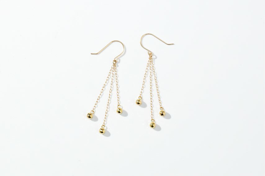 【ふるさと納税】＜ 甲府ジュエリー ＞ ピアス ジュエリー レディース アクセサリー K18 イエローゴールド 中空 ミラーボールピアス ハンドメイド 保証書付 k244-034 サムネイル2