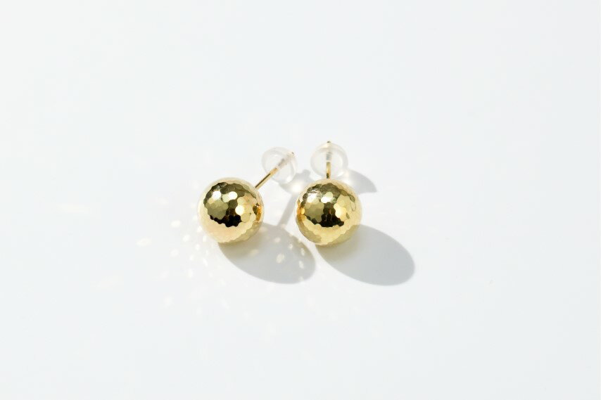 【ふるさと納税】＜ 甲府ジュエリー ＞ ピアス ジュエリー レディース アクセサリー K18 イエローゴールド 中空 ミラーボールピアス ハンドメイド 保証書付 k244-035 サムネイル2