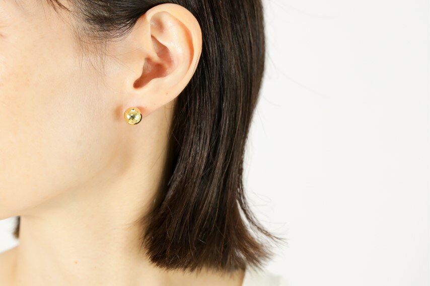 【ふるさと納税】＜ 甲府ジュエリー ＞ ピアス ジュエリー レディース アクセサリー K18 イエローゴールド 中空 ミラーボールピアス ハンドメイド 保証書付 k244-035 サムネイル3