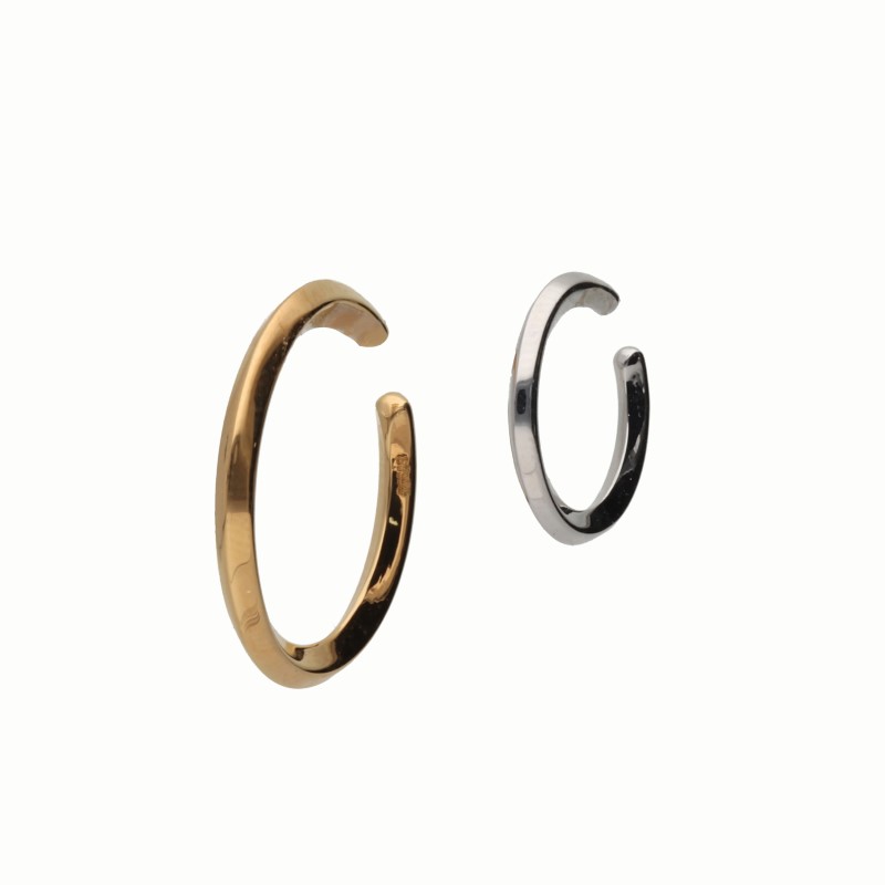 【ふるさと納税】＜ 甲府ジュエリー ＞ イヤーカフ ジュエリー レディース アクセサリー SV999 純銀 ゴールドコーティング ロジウムコーティング 大小 2点セット シンプル コンビカラー ギフト プレゼント 巾着付 保証書付 k244-073 サムネイル2