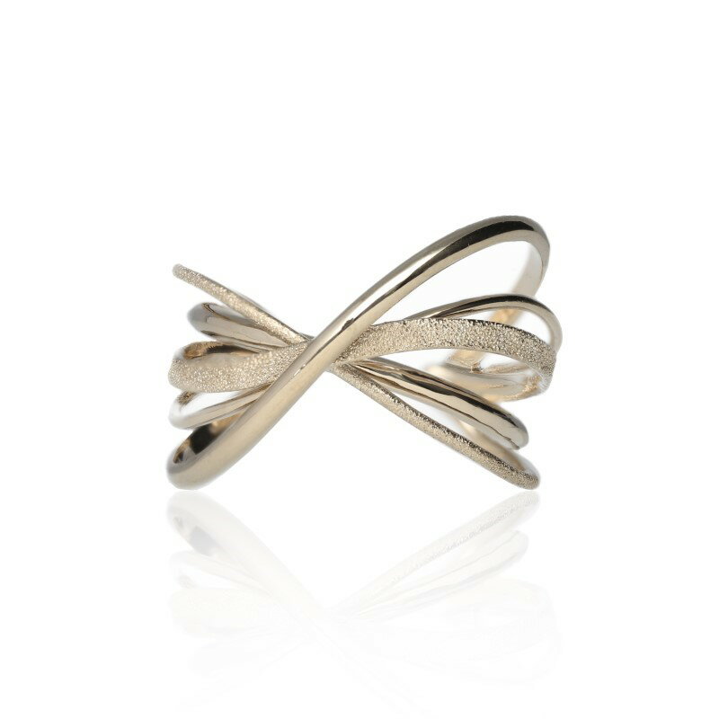 【ふるさと納税】＜ 甲府ジュエリー ＞ リング 指輪 ジュエリー レディース アクセサリー K14 サンドベージュゴールド エレガント ハンドメイド カジュアル リングケース付 保証書付 k244-059 サムネイル2