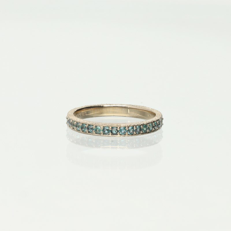 【ふるさと納税】＜ 甲府ジュエリー ＞ リング 指輪 ジュエリー レディース アクセサリー K14 サンドベージュゴールド アレキサンドライト 無骨 洗練 繊細 独創的 カラーストーン ハーフエタニティ スターダスト加工 やまなし 名工 リングケース付 保証書付 k244-069 サムネイル2