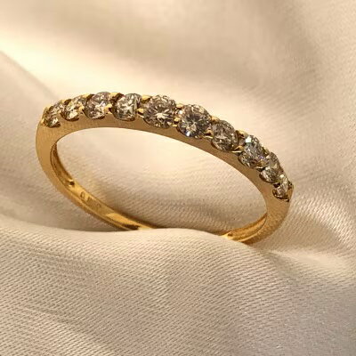 【ふるさと納税】＜ 甲府ジュエリー ＞ リング 指輪 ジュエリー レディース アクセサリー K18 18金 天然 ダイヤモンド 0.50カラット ハーフエタニティー ギフト ラッピング ジュエリーケース付 保証書付 k161-017 サムネイル3