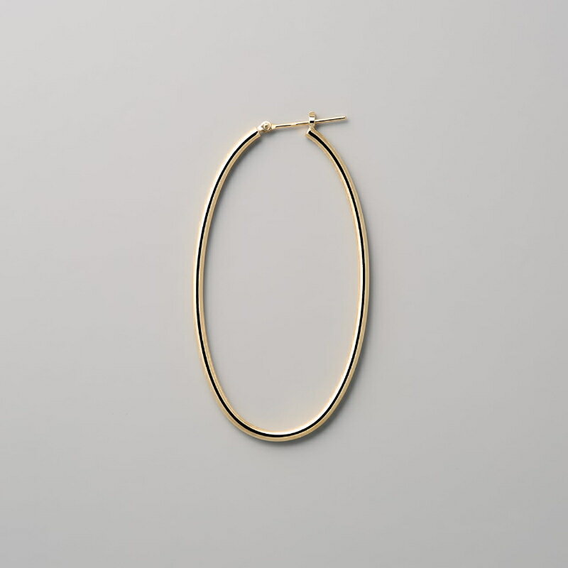 【ふるさと納税】＜ 甲府ジュエリー ＞ ピアス ジュエリー レディース アクセサリー K18 イエローゴールド オーバル フープピアス モダン ギフト プレゼント ラッピング ジュエリーケース付 保証書付 k199-025 サムネイル3