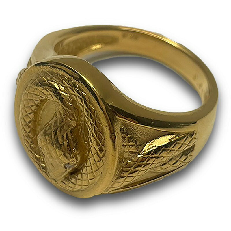 【ふるさと納税】＜ 甲府ジュエリー ＞ リング 指輪 ジュエリー レディース メンズ アクセサリー ダイヤモンド 0.01ct K24 純金 蛇 御守り ギフト プレゼント ジュエリーケース付 保証書付 k233-025 サムネイル2