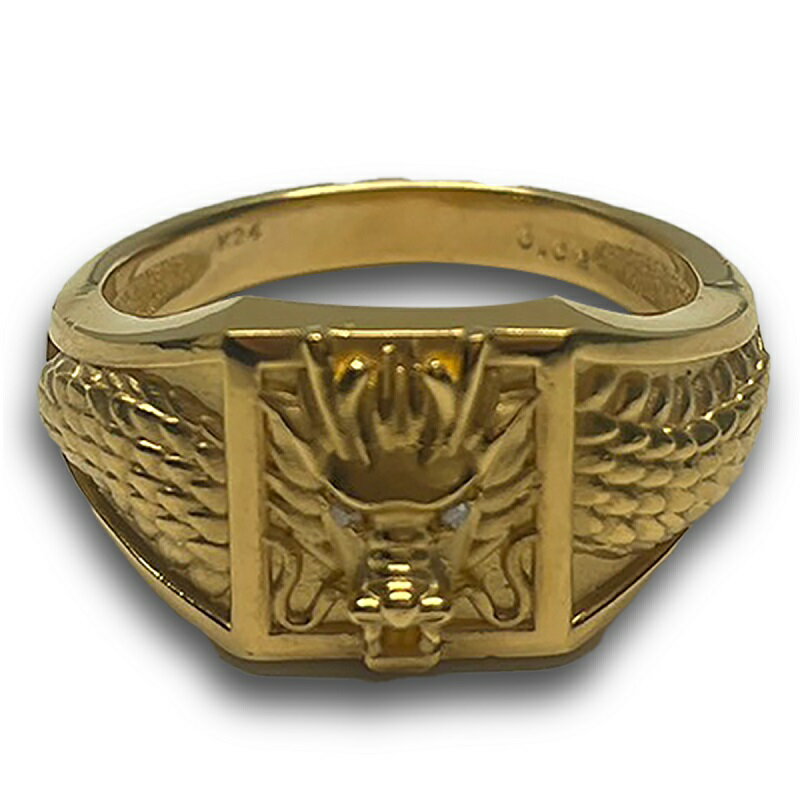 【ふるさと納税】＜ 甲府ジュエリー ＞ リング 指輪 ジュエリー レディース メンズ アクセサリー K24 純金 竜印台風 御守り ギフト プレゼント ジュエリーケース付 保証書付 k233-028 サムネイル2