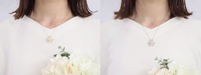 【ふるさと納税】 ペンダント ネックレス ジュエリー レディース アクセサリー 天然 ダイヤモンド 計1.00ct 54石 選べる地金 PT900 PT850 プラチナ K18 イエローゴールド ナチュラル フラワー ギフト プレゼント ジュエリーケース付 鑑別書付 保証書付 k257-114 サムネイル3