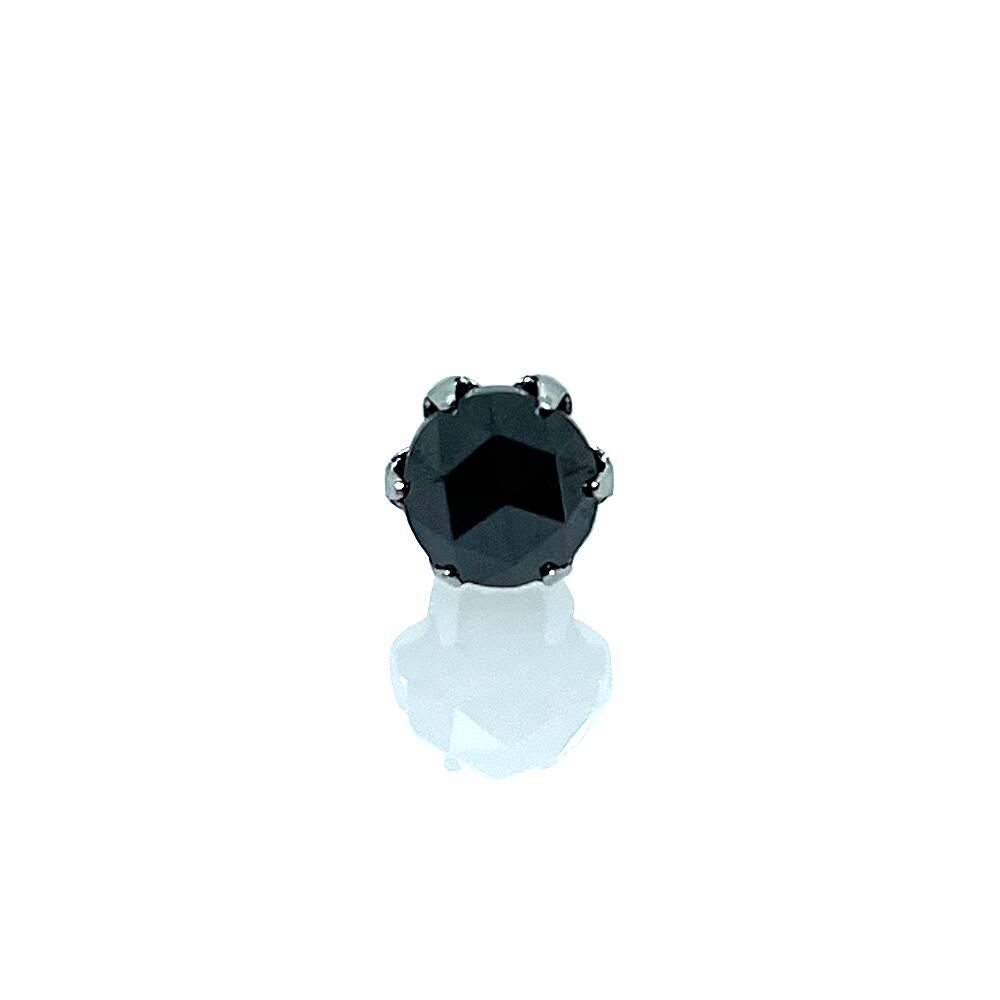 【ふるさと納税】＜ 甲府ジュエリー ＞ ピアス ブラックダイヤモンド ジュエリー レディース メンズ ユニセックス アクセサリー シンプル 片耳用 0.5カラット ローズカット プラチナ PT900 ギフト プレゼント ジュエリーケース付 保証書付 k261-006 サムネイル2