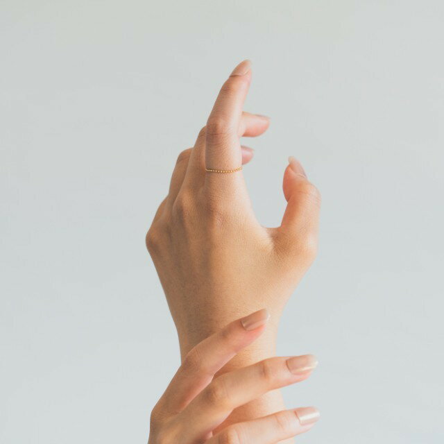 【ふるさと納税】＜ 甲府ジュエリー ＞ リング 指輪 チェーンリング ジュエリー レディース アクセサリー K18 イエローゴールド 日常 ハンドメイド ギフト プレゼント ギフトボックス付 保証書付 k220-110 サムネイル3