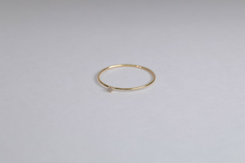【ふるさと納税】＜ 甲府ジュエリー ＞ リング 指輪 ジュエリー レディース アクセサリー K18 イエローゴールド ダイヤモンド 0.01ct 1粒 シンプル ハンドメイド ギフト プレゼント ギフトボックス付 保証書付 k220-112 サムネイル3