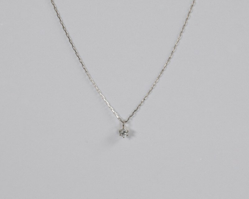【ふるさと納税】＜ 甲府ジュエリー ＞ ネックレス ジュエリー レディース アクセサリー Pt900 プラチナ ダイヤモンド 0.03ct 1粒 シンプル ハンドメイド ギフト プレゼント ギフトボックス付 保証書付 k220-114 サムネイル2