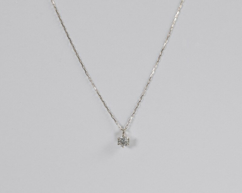 【ふるさと納税】＜ 甲府ジュエリー ＞ ネックレス ジュエリー レディース アクセサリー Pt900 プラチナ ダイヤモンド 0.1ct 1粒 シンプル ハンドメイド ギフト プレゼント ギフトボックス付 保証書付 k220-115 サムネイル2