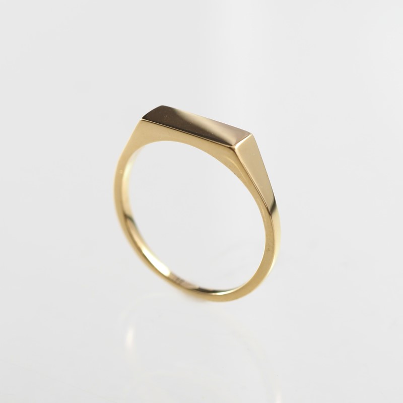 【ふるさと納税】＜ 甲府ジュエリー ＞ リング 指輪 ジュエリー レディース メンズ アクセサリー K18 YG イエローゴールド 印代リング シンプル ギフト プレゼント ジュエリーBOX付 保証書付 k276-002 サムネイル3